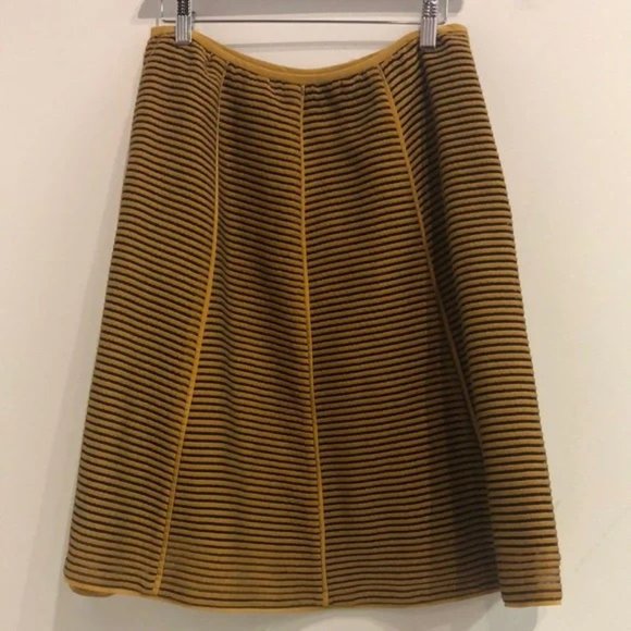 Tibi Yellow Cord A-Line Skirt - Picture 1 of 7